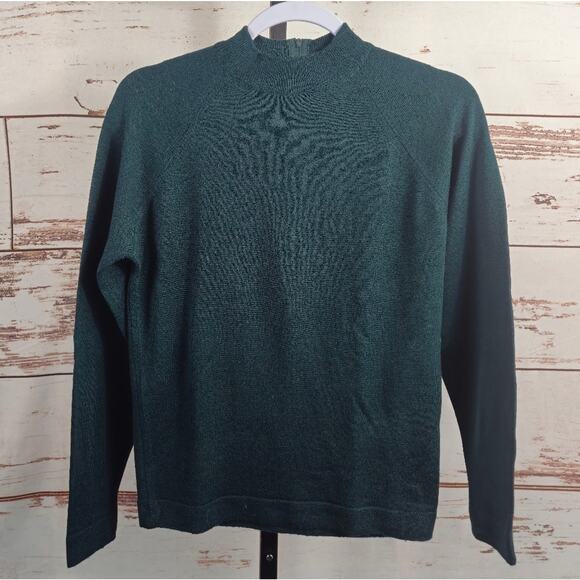 Vintage Pendleton 100% Wool Mockneck sweater green size 38 = Medium - Picture 1 of 5